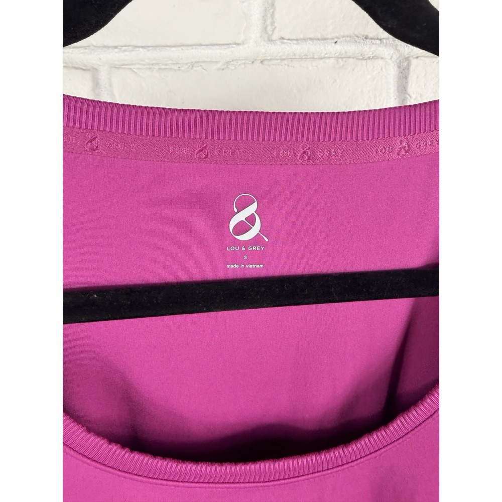 Lou & Grey Luvstretch Dress Small Pink Drawstring Waist Pockets Athleisure - Picture 3 of 5